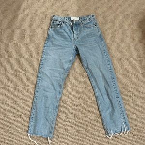 Top shop women’s blue straight leg jeans